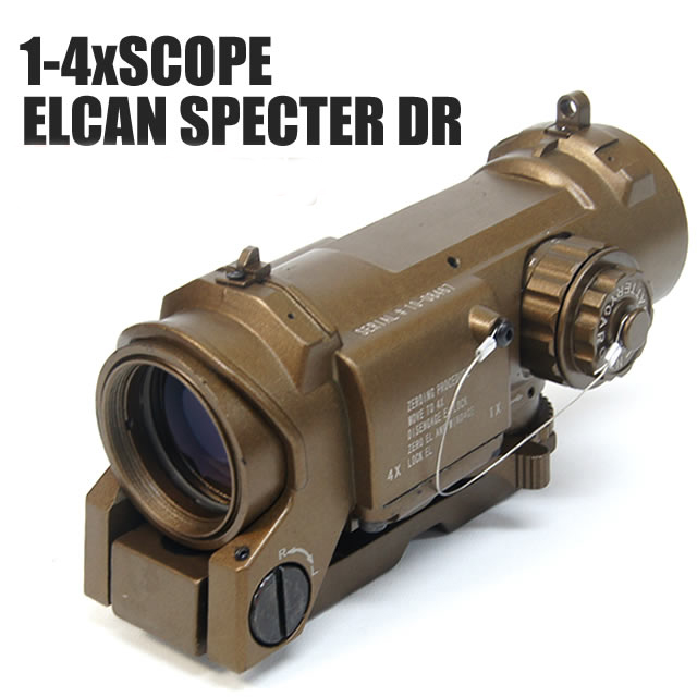 Spector DR 1X 4X Illuminated Mil-Dot Scope Tan